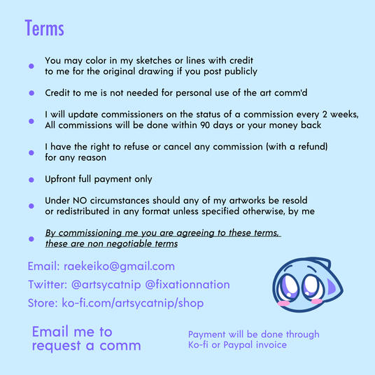 Commission terms Commission terms