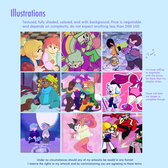 Illustration commissions Illustration commissions