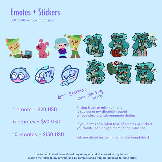 Emote commissions